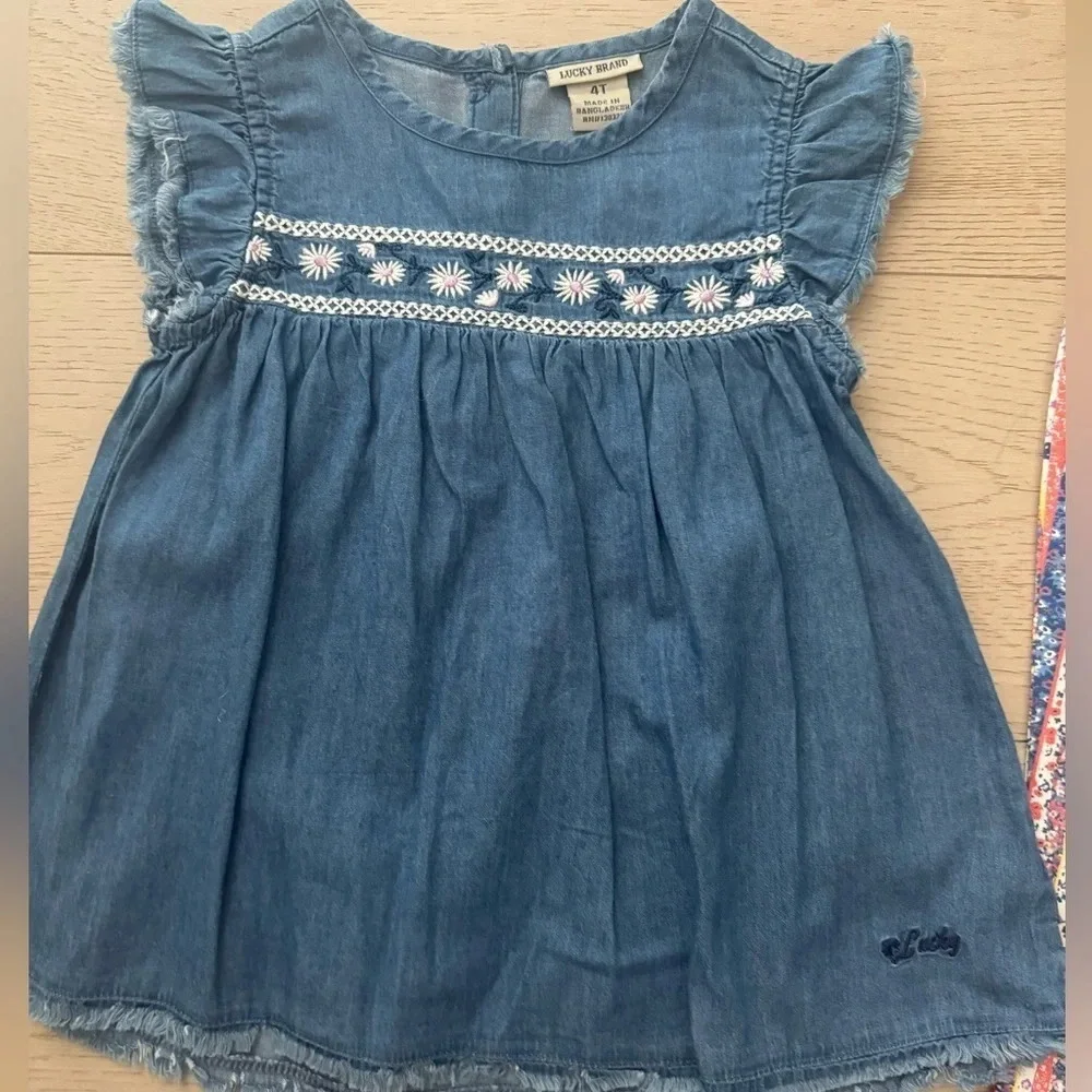 Lucky Brand sleeveless denim and legging set